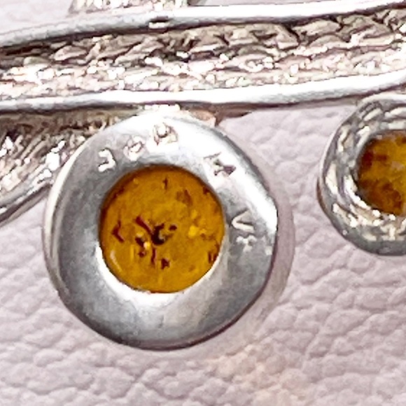 Baltic Amber 925 Sterling Silver Pendant Necklace - Picture 6 of 10